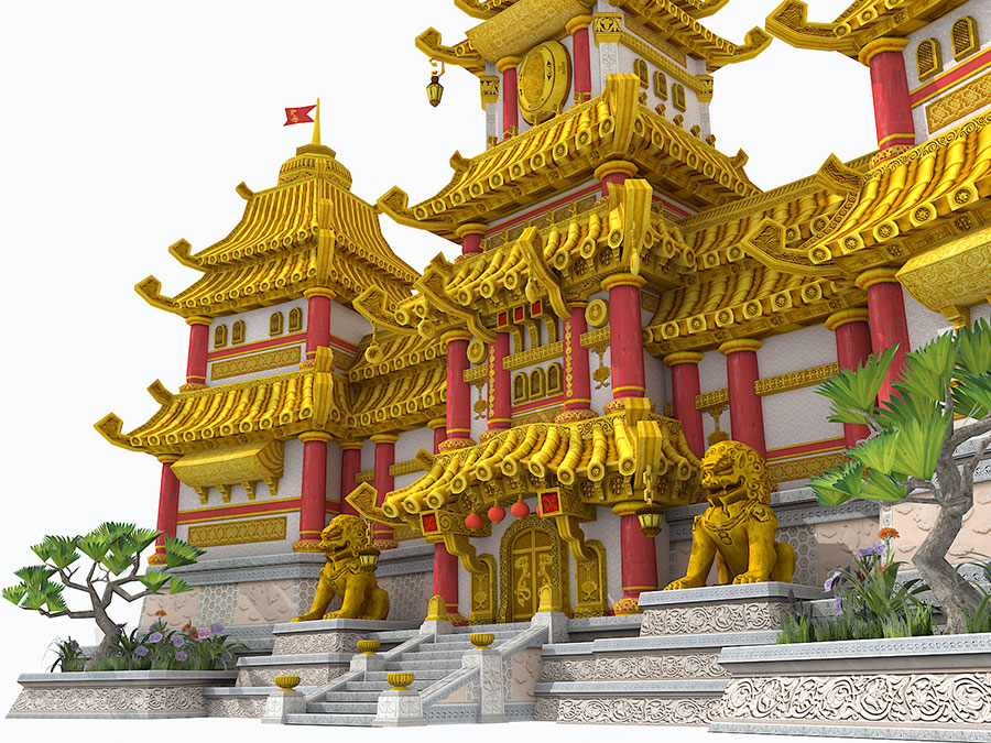Mirena Rhee - Fantasy Golden Palace original 3D artwork